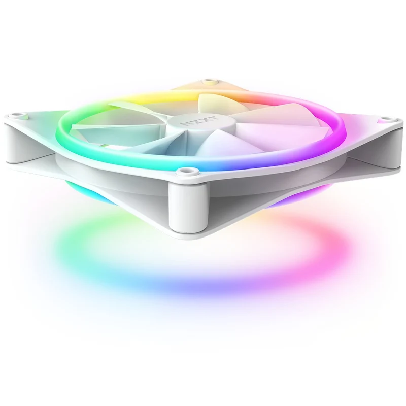 NZXT F140 RGB Duo Twin Pack Fans 140MM With RGB Controller (Matte White) (RF-D14DF-W1)