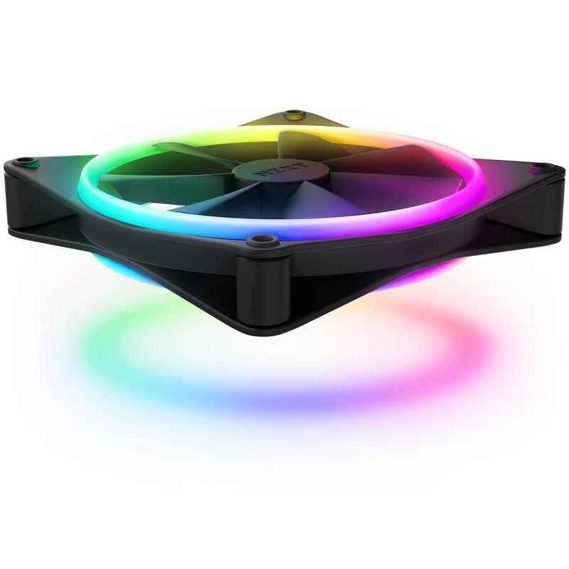 NZXT F140 RGB Duo Twin Pack Fans 140MM With RGB Controller (Matte Black) (RF-D14DF-B1)