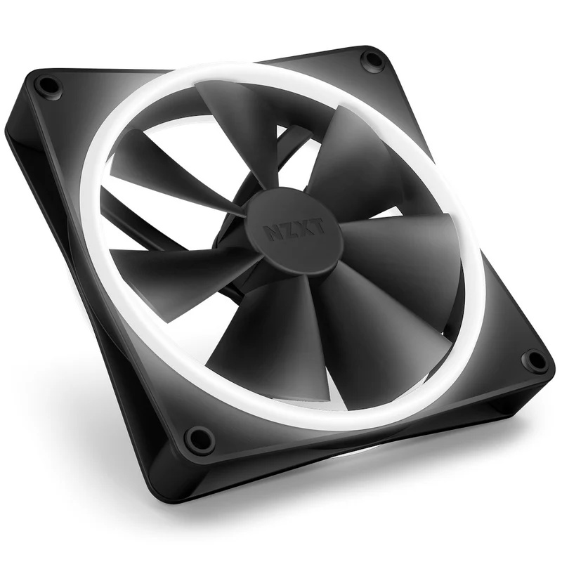 NZXT F140 RGB Duo Twin Pack Fans 140MM With RGB Controller (Matte Black) (RF-D14DF-B1)