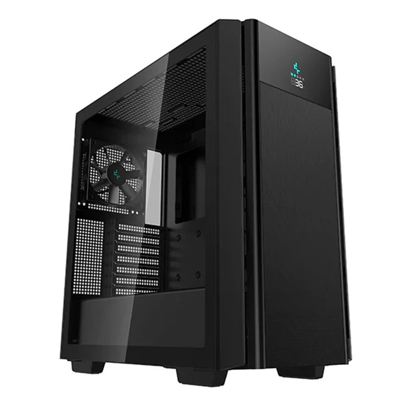 Deepcool CH510 Mesh Digital Mid-Tower ATX Case With Digital LCD Display And Magnetic Tempered Glass Window (R-CH510-BKNSE1-G-1)