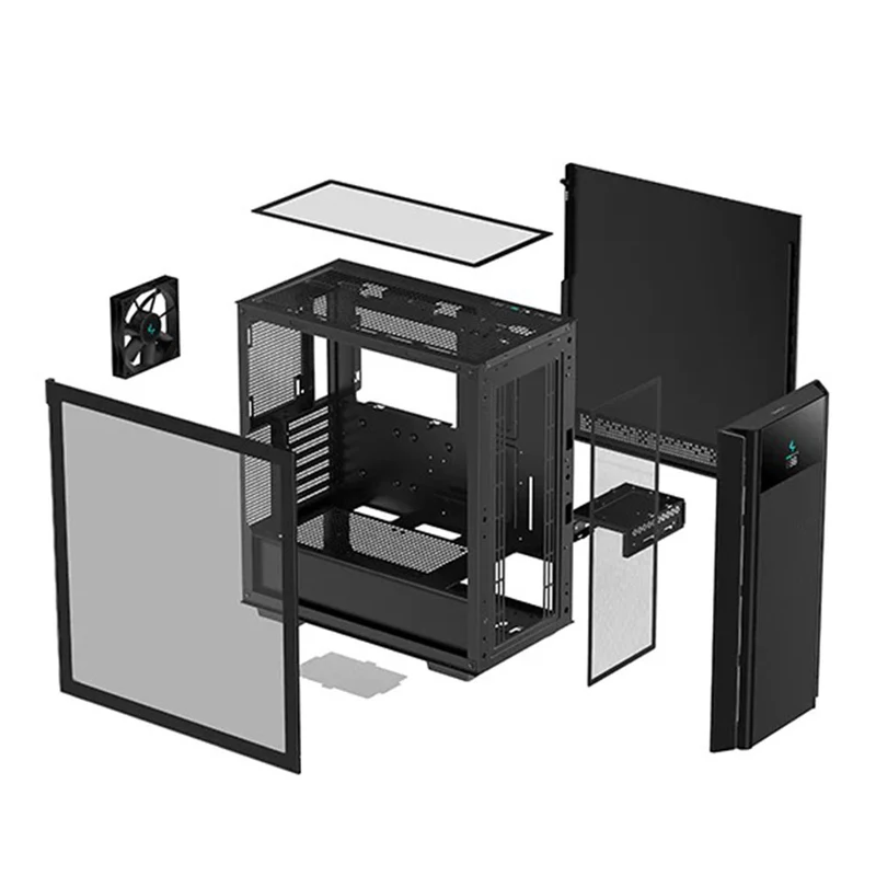 Deepcool CH510 Mesh Digital Mid-Tower ATX Case With Digital LCD Display And Magnetic Tempered Glass Window (R-CH510-BKNSE1-G-1)
