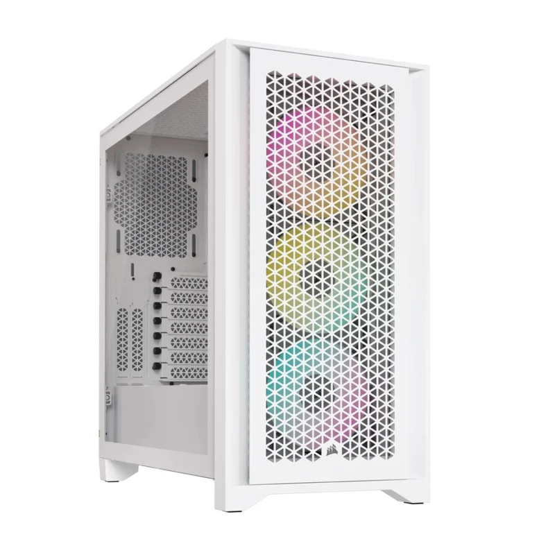 Corsair iCue 4000D RGB Airflow Mid-Tower ATX PC Case (White)