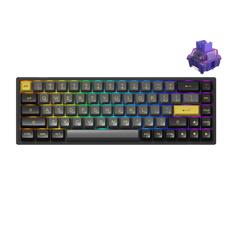 Akko Black & Gold 3068B Multi-Modes RGB Mechanical Keyboard (Akko X TTC Demon)