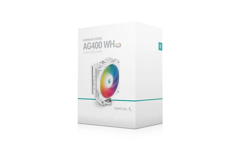 Deepcool Gammaxx AG400 WH ARGB 120MM CPU Cooler (White) (R-AG400-WHANMC-G-2)