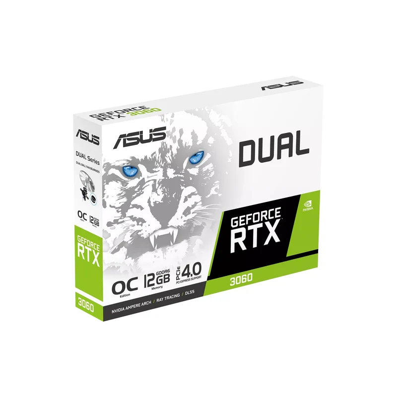 Asus Dual GeForce RTX 3060 OC 12GB PCIE 4.0 GDDR6 Graphics Card (White)