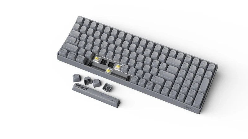 Lofree Touch 100 Keys Triple Mode Wireless Mechanical Keyboard (Grey)