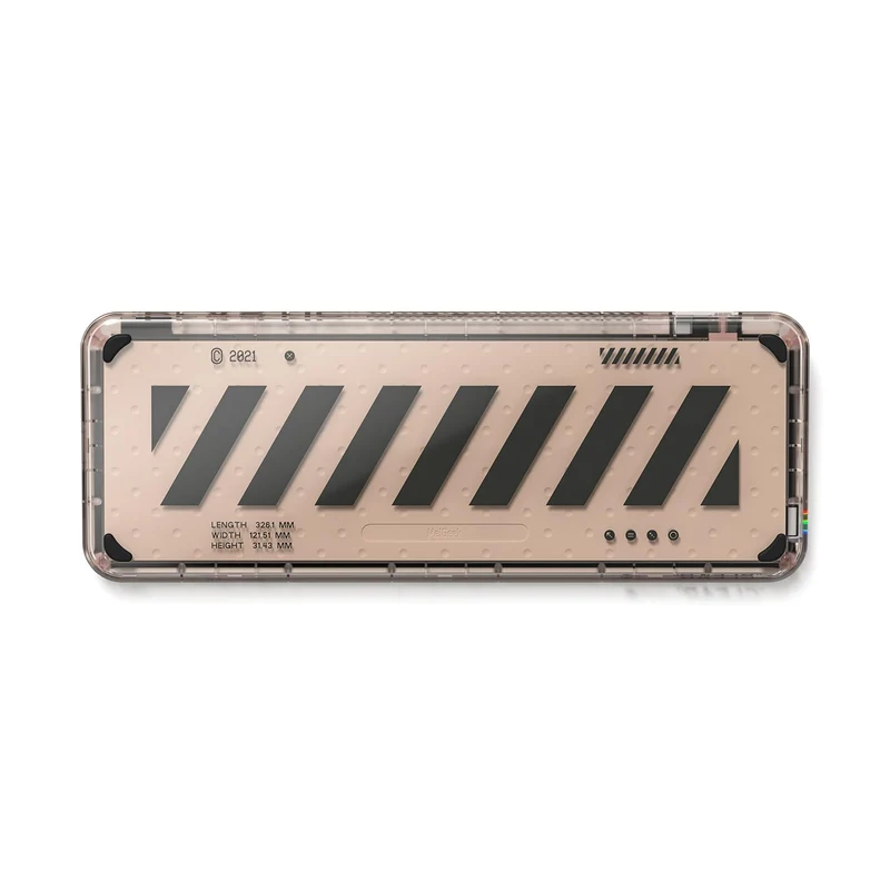 MelGeek MOJO68 See-Through Custom & Programmable Mechanical Keyboard (Christian) (Kailh Box Plastic)