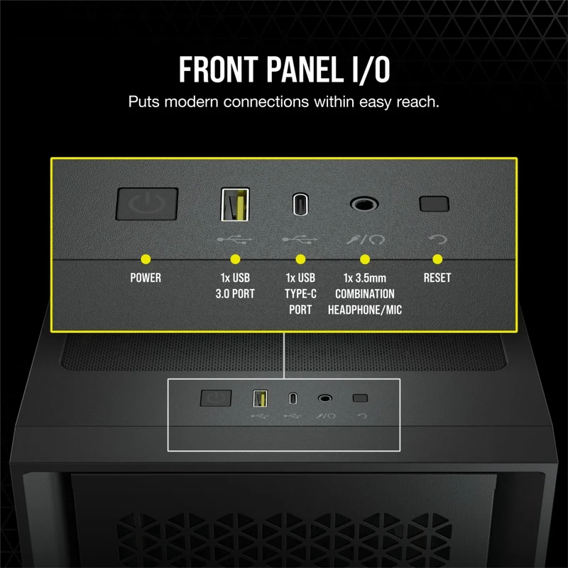 Corsair 4000D Airflow Tempered Glass Mid-Tower ATX Case (Black)
