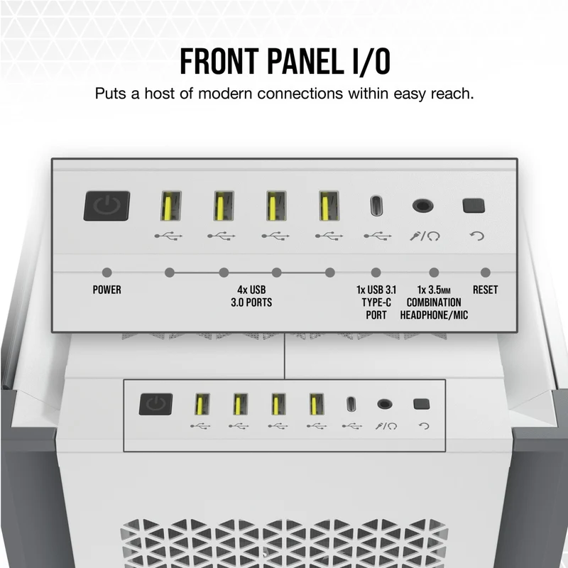 Corsair 7000D Airflow Full-Tower ATX PC Case (White)