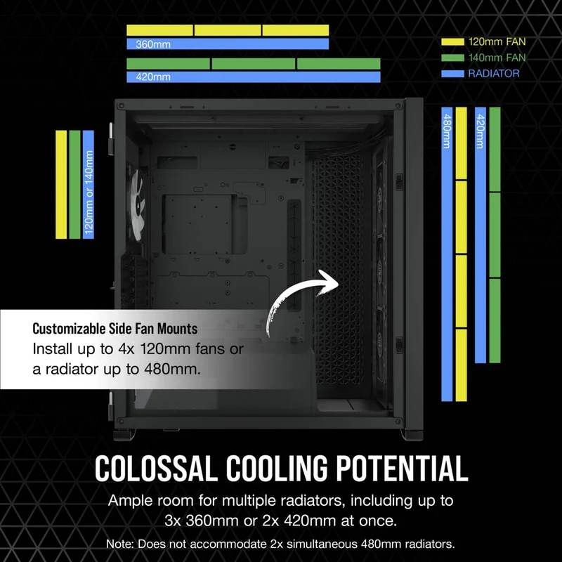 Corsair iCUE 7000X RGB Tempered Glass Full-Tower ATX PC Case (Black)