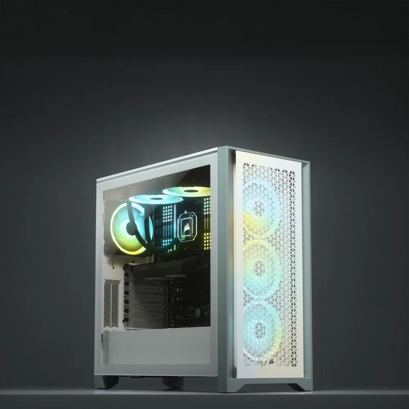Corsair 4000D Airflow Tempered Glass Mid-Tower ATX Case (White)