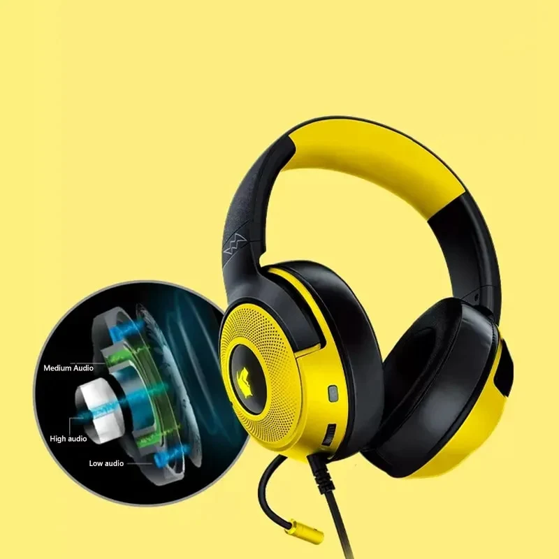 Razer X Pokemon Pikachu Limited Edition Kraken V3 X Wired Gaming Headset Chroma RGB Ultra-Light