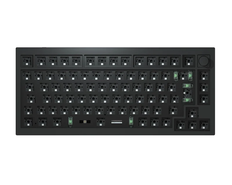 Keychron Q1 QMK Custom Mechanical Barebone ISO Knob Keyboard Version 2 (Carbon Black) (Q1F1)