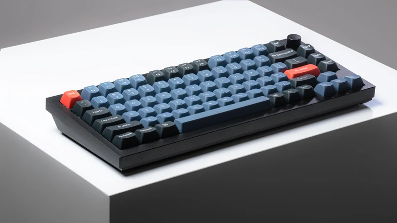 Keychron Q1 QMK Custom Mechanical Knob Version Hot-Swappable RGB Backlight Keyboard - Shell White (Red Switch) (Q1P1)