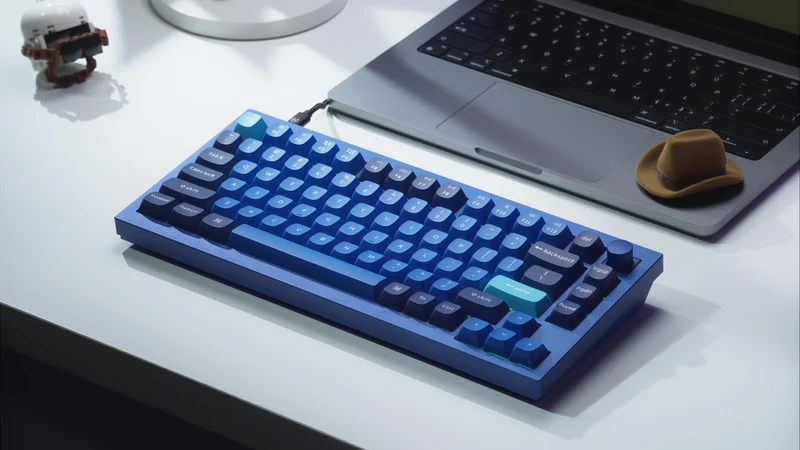 Keychron Q1 QMK Custom Mechanical Knob Version Hot-Swappable RGB Backlight Keyboard - Shell White (Red Switch) (Q1P1)