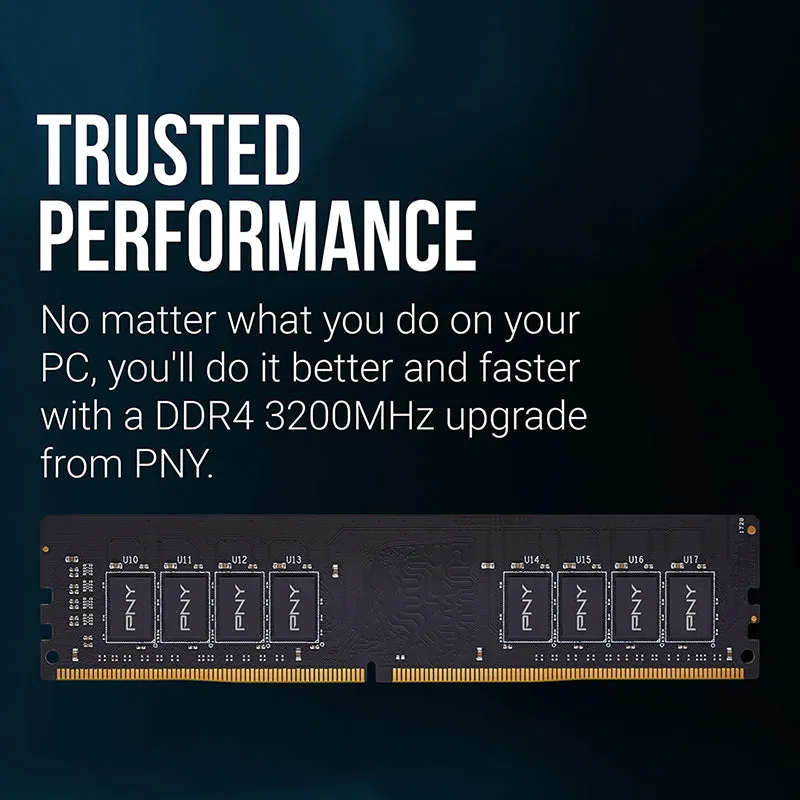 PNY 16GB 288-PIN DDR4 3200MHZ (PC4 25600) CL22 1.2V Desktop Memory (MD16GSD43200-TB)