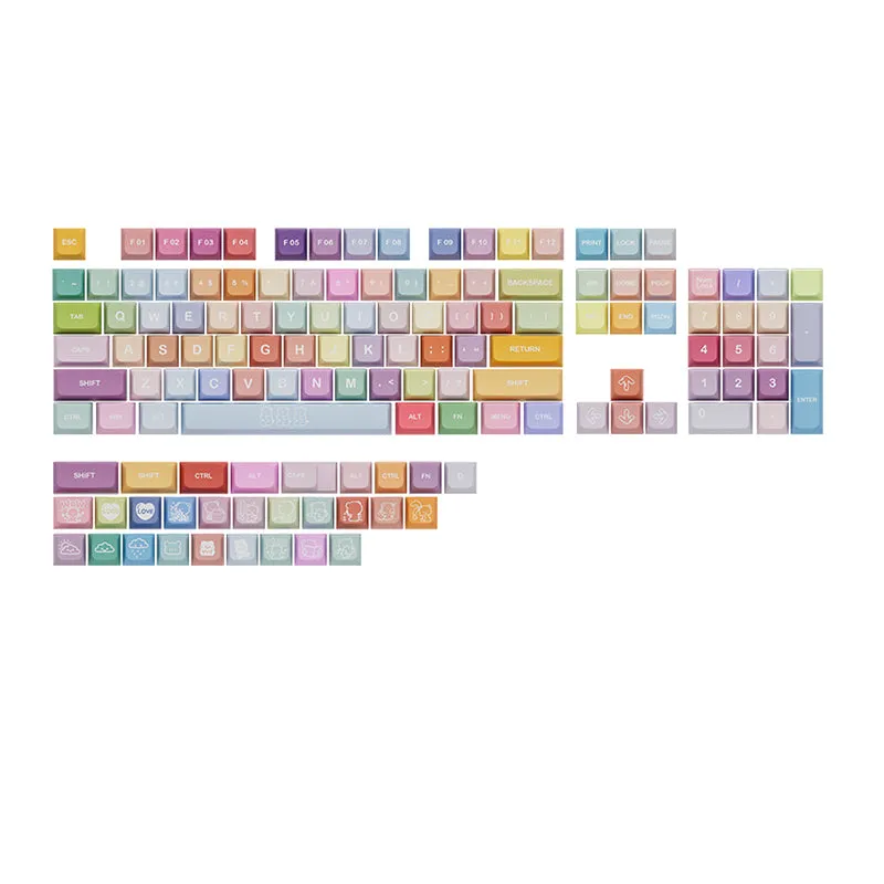 Royal Kludge PBT Keycaps 133 Keys XDA-124