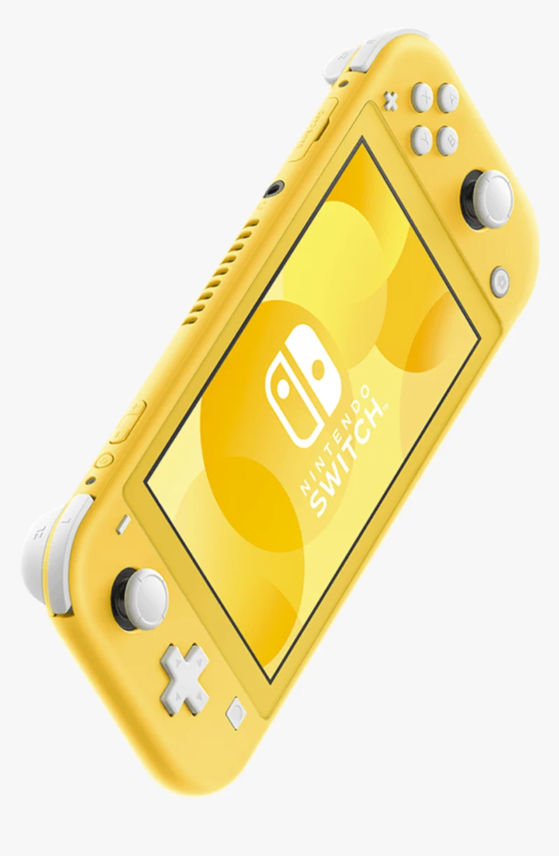 Nintendo Switch Lite Console Yellow + Dobe NSW Glass Film (TNS-19118A) Bundle