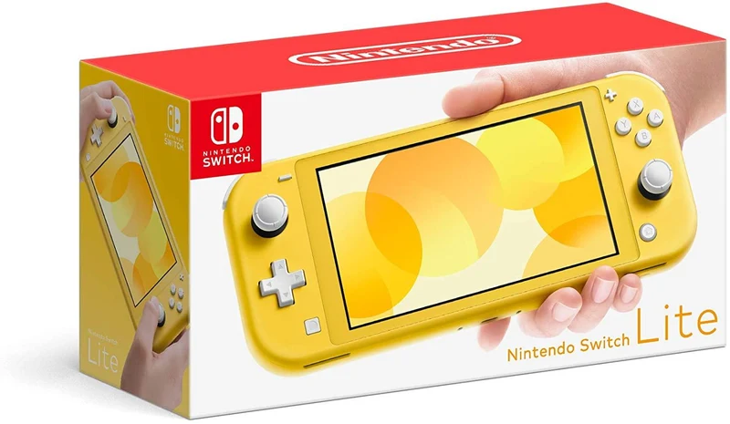 Nintendo Switch Lite Console Yellow + Dobe NSW Glass Film (TNS-19118A) Bundle
