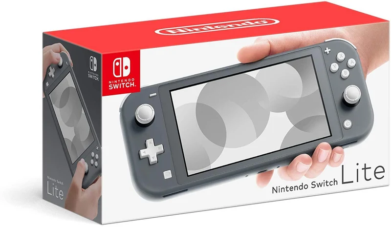 Nintendo Switch Lite Console Gray + Dobe NSW Glass Film (TNS-19118A) Bundle