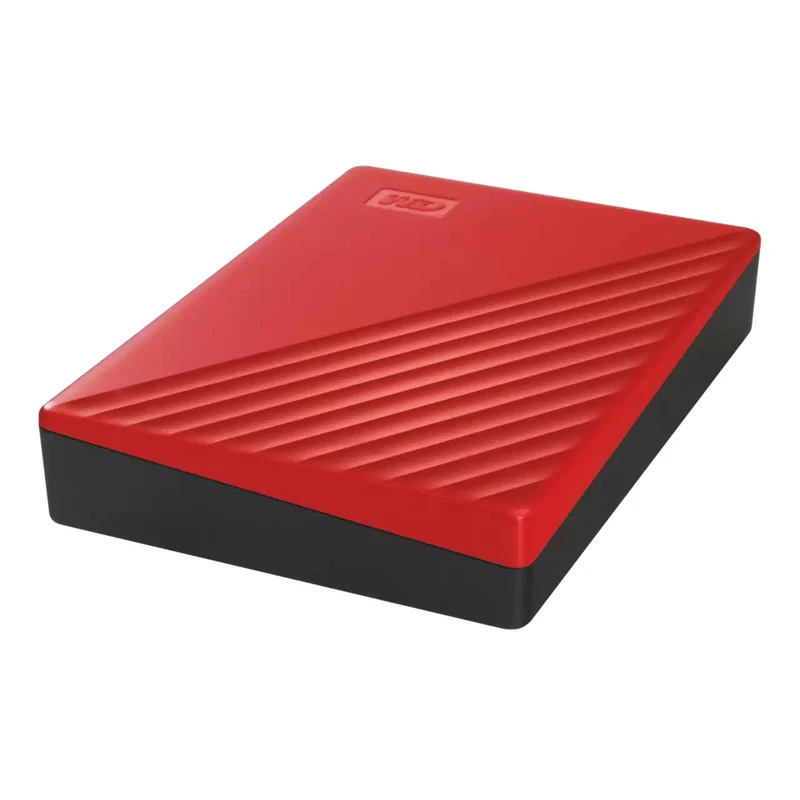 WD My Passport External Hard Drive USB 3.2 Gen 1 5TB (Red) + WD Soft Pouch