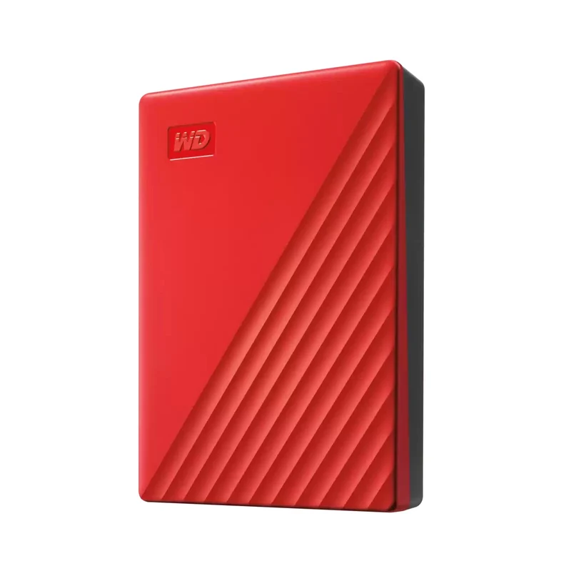 WD My Passport External Hard Drive USB 3.2 Gen 1 5TB (Red) + WD Soft Pouch