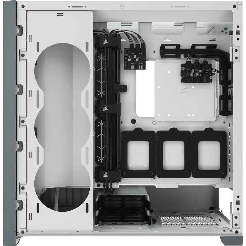 Corsair iCUE 5000X RGB Tempered Glass Mid-Tower ATX PC Smart Case (White)