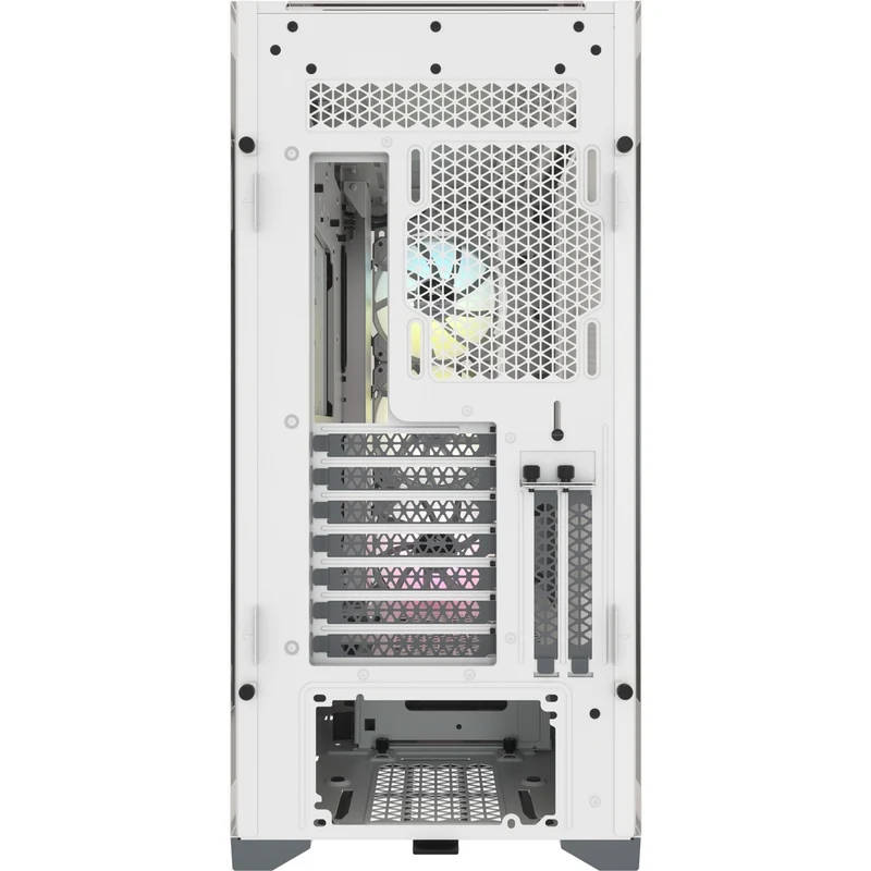 Corsair iCUE 5000X RGB Tempered Glass Mid-Tower ATX PC Smart Case (White)