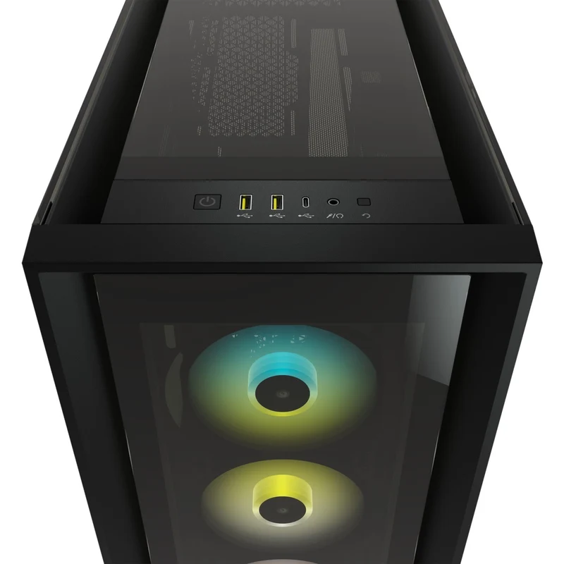 Corsair iCUE 5000X RGB Tempered Glass Mid-Tower ATX PC Smart Case (Black)