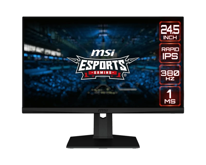 MSI G253PF 24.5” FHD Rapid IPS 380HZ 1MS GTG G-Sync Compatible Esports Gaming Monitor
