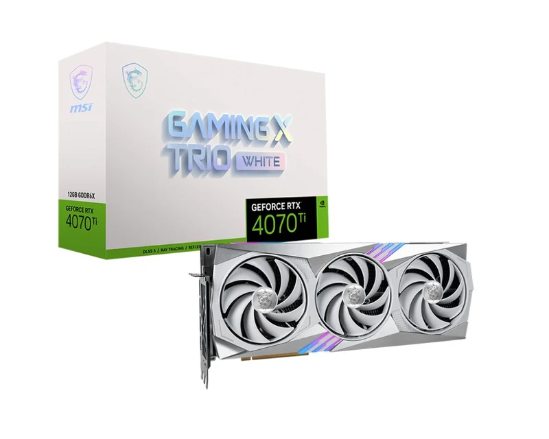 MSI GeForce RTX 4070 Ti Gaming X Trio 12GB GDDR6X Graphics Card (White)