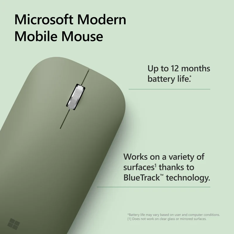 Microsoft Modern Bluetooth Mobile Mouse (Forest) (KTF-00093)