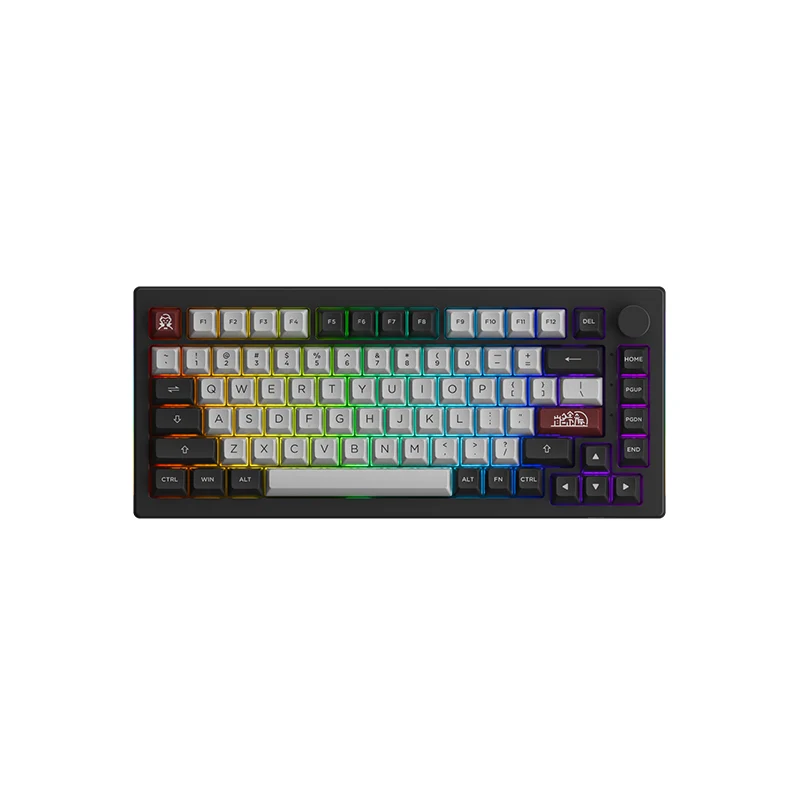 Akko Dracula Castle 5075B Plus Multi-Modes RGB Mechanical Keyboard (Akko Haze Pink Silent)