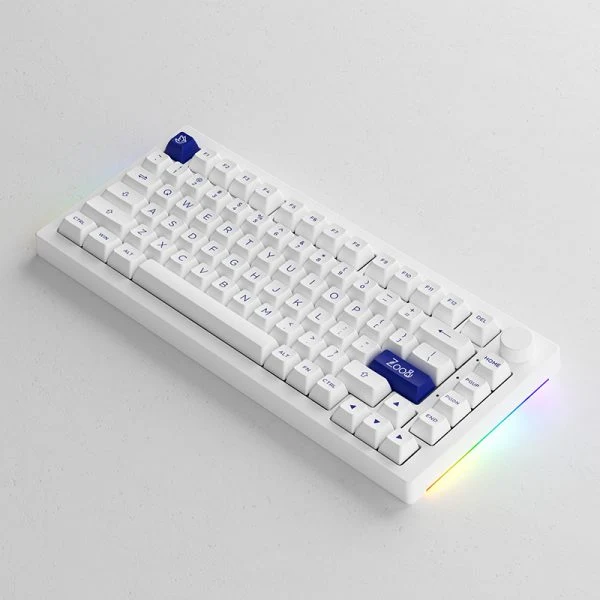 Akko Blue On White 5075B Plus Multi-Modes RGB Mechanical Keyboard (Akko Haze Pink Silent)