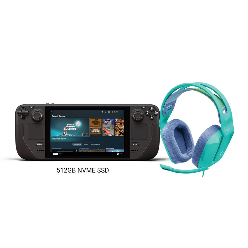 LOGITECH G335 WIRED GAMING HEADSET (MINT) + STEAM DECK (64GB,256GB,512GB) BUNDLE