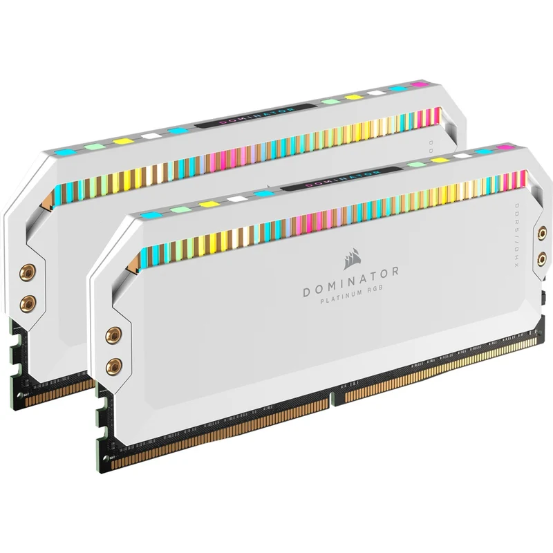 Corsair Dominator Platinum RGB 32GB (2X16GB) DDR5 DRAM 5200MHZ C40 Memory Kit (White) (CMT32GX5M2B5200C40W)