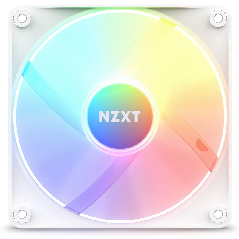 NZXT F120 RGB Core 120MM Hub-Mounted RGB Fan (Matte White) (RF-C12SF-W1)