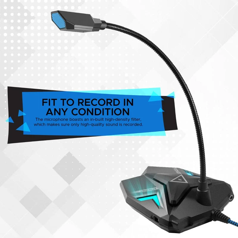 Promate Streamer High Definition USB Gaming Microphone (Blue)