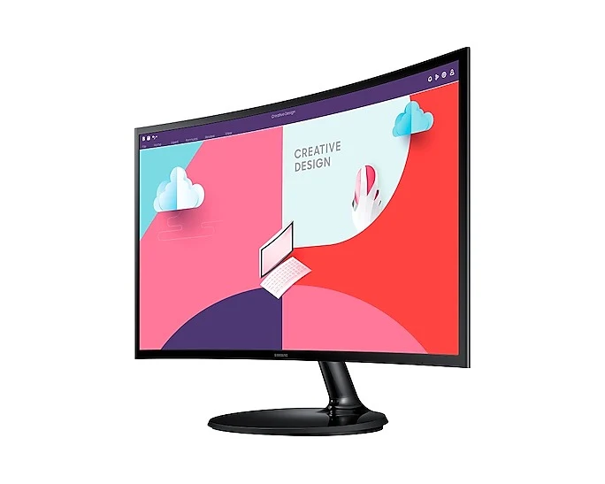 Samsung S3 LS24C360EAEXXP 24" FHD 75Hz Essential Curved Monitor (Black)