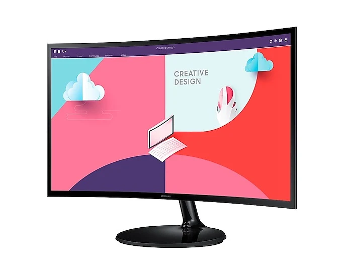 Samsung S3 LS24C360EAEXXP 24" FHD 75Hz Essential Curved Monitor (Black)