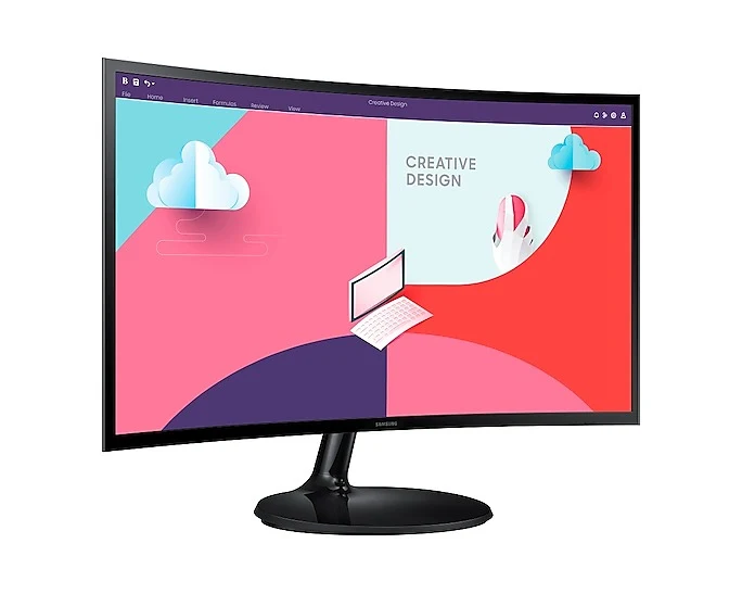 Samsung S3 LS24C360EAEXXP 24" FHD 75Hz Essential Curved Monitor (Black)