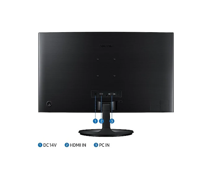 Samsung S3 LS24C360EAEXXP 24" FHD 75Hz Essential Curved Monitor (Black)