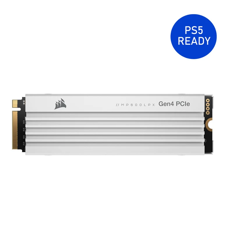 Corsair MP600 Pro LPX 1TB GEN4 PCIE M.2 SSD Compatible With PS5 (White) (CSSD-F1000GBMP600PLPW)