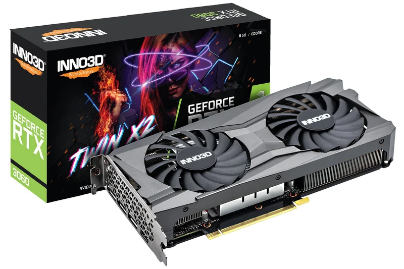 INNO3D GeForce RTX 3060 Twin X2 8GB GDDR6 Graphics Card (N30602-08D6-11902130)