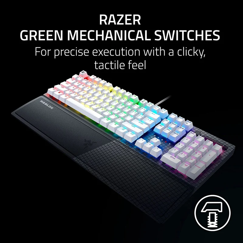 Razer Blackwidow V3 Mechanical Gaming Keyboard (Green Switches) Roblox Edition