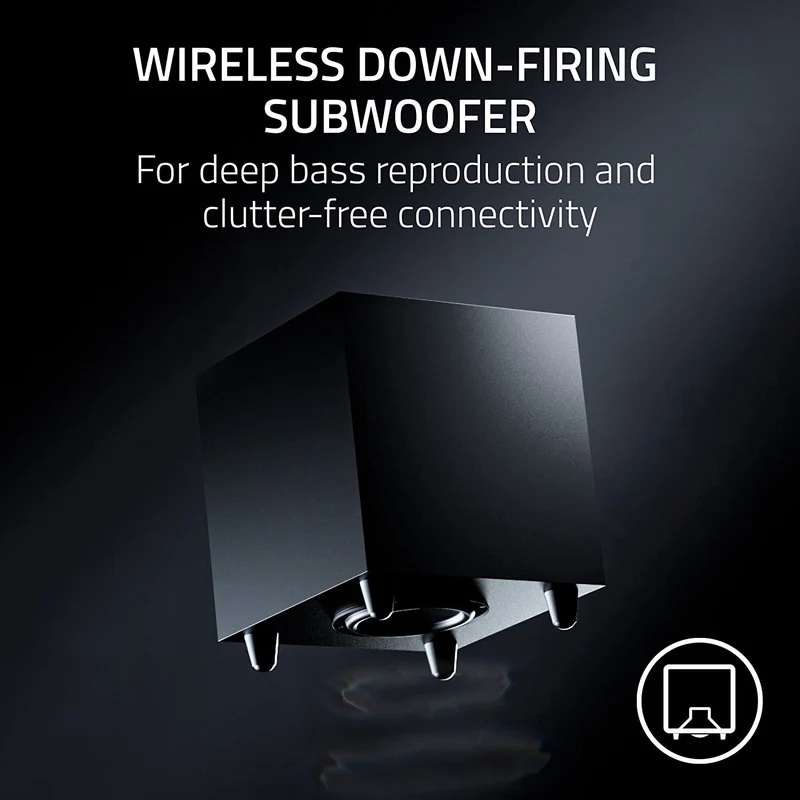 Razer Nommo V2 Pro Full-Range 2.1 PC Gaming Speakers With Wireless Subwoofer
