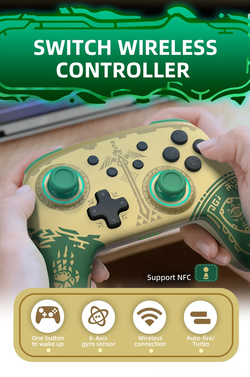 IINE NSW Wireless Controller For N-Switch / N-Switch OLED The Legend Of Zelda Tears Of The Kingdom (L807)