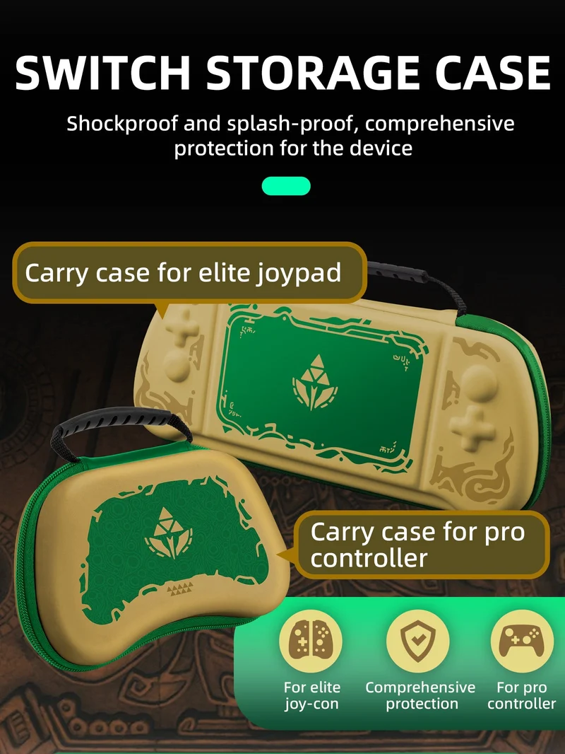 IINE NSW Storage Bag For Pro Controller The Legend Of Zelda Tears Of The Kingdom (L825)
