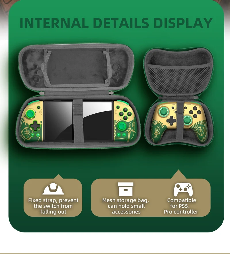 IINE NSW Storage Bag For Pro Controller The Legend Of Zelda Tears Of The Kingdom (L825)