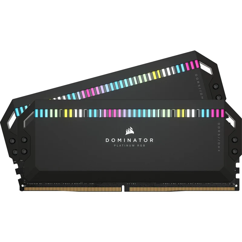 Corsair Dominator Platinum RGB 64GB (2X32GB) DDR5 DRAM 6000MHZ C40 Memory Kit (Black) (CMT64GX5M2B6000C40)